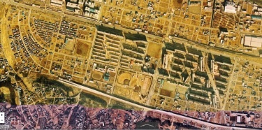 Takashimadaira danchi both aerial photo 1974-1978